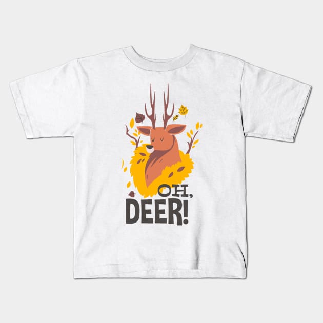 Oh, Deer! Kids T-Shirt by FUNKYTAILOR